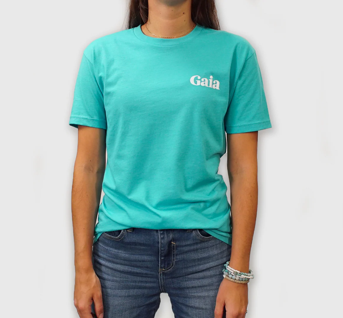Gaia | Unisex Turquoise Crew Tee - Image 3
